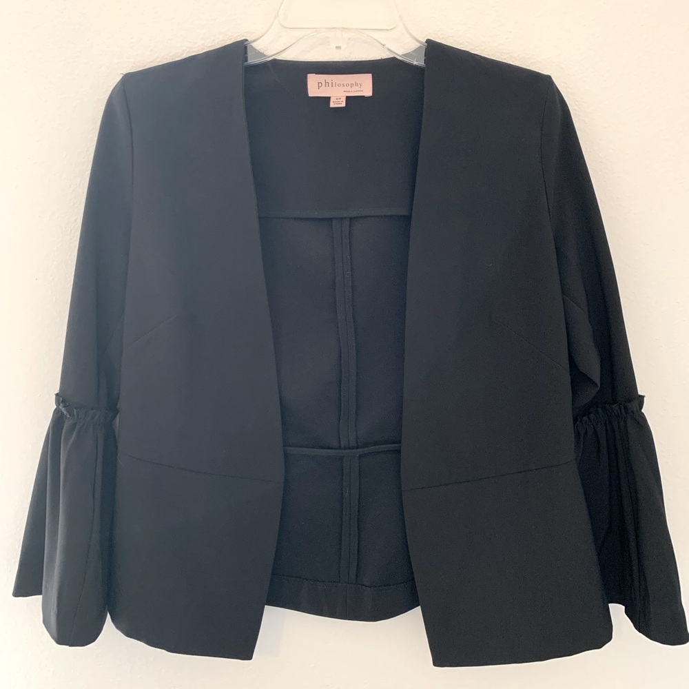 Philosophy Republic Black 3/4 Flare Sleeve Blazer | XS